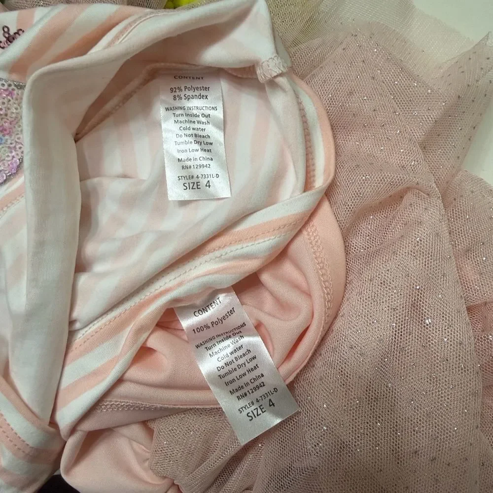 Btween/Janie & Jack Unicorn Pink Outfit.Skirt,Top,Sunglasses(Size 4)
